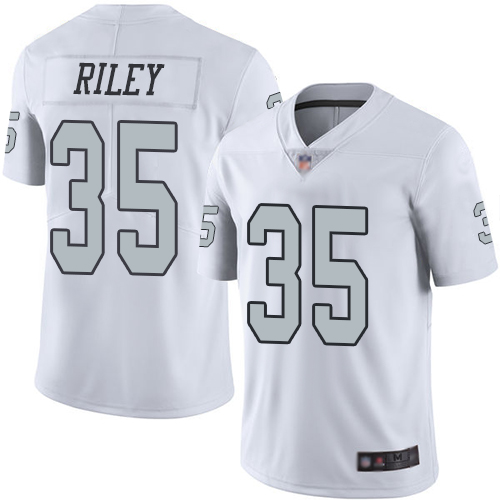 Men Oakland Raiders Limited White Curtis Riley Jersey NFL Football #35 Rush Vapor Untouchable Jersey